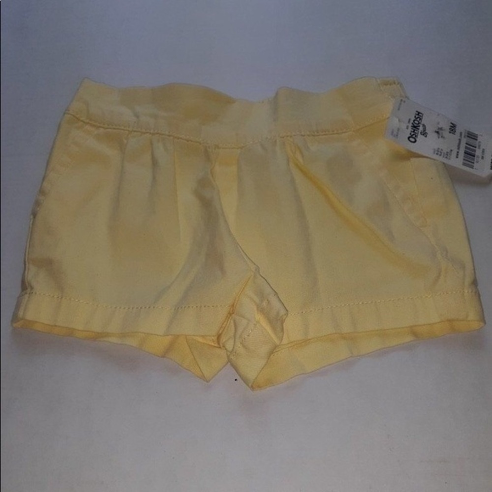 EST 1895 Oshkosh Bgosh Size 18 Months Baby Girls Yellow Shorts NWT‎ MSRP $24